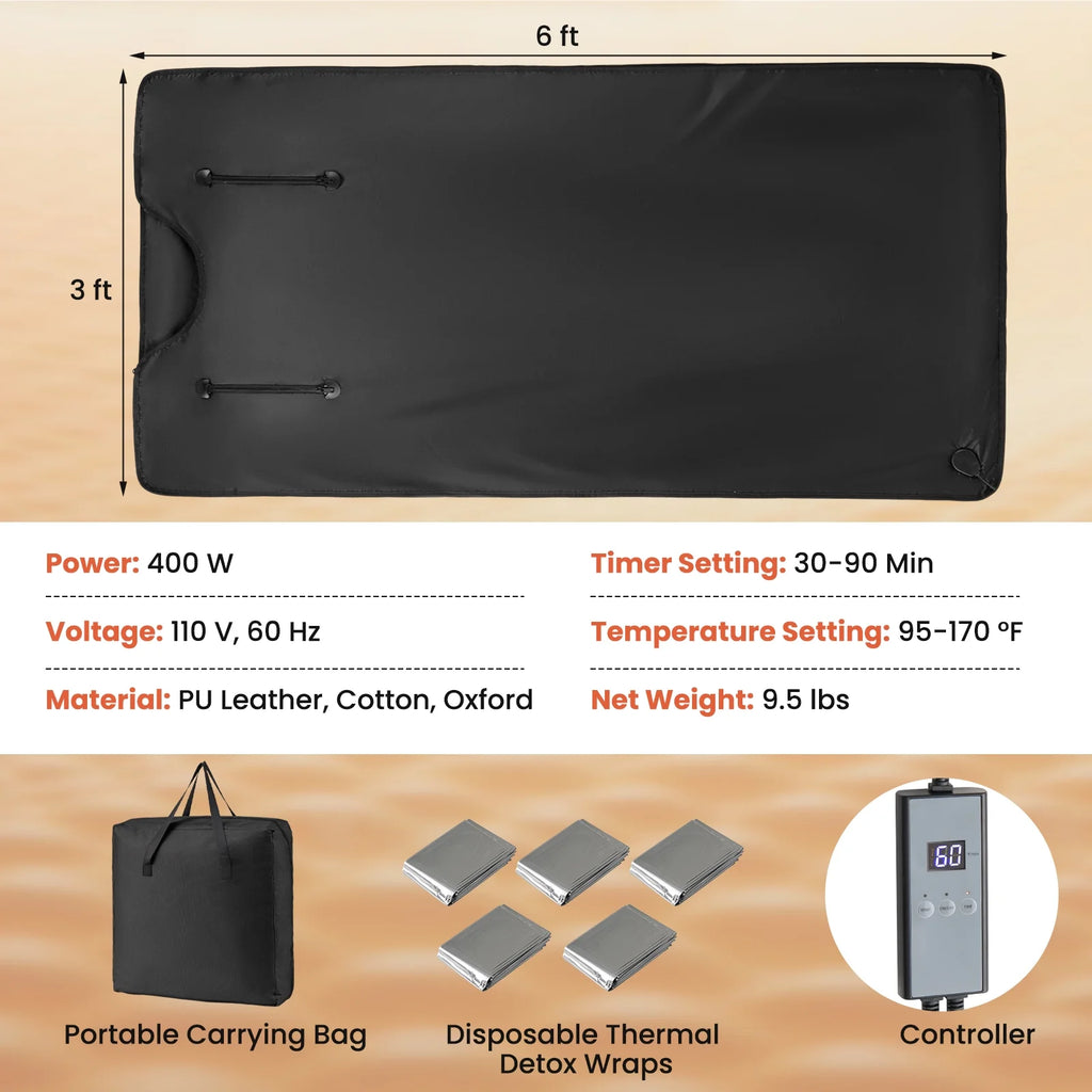 Infrared Sauna Blanket, Black