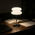 Glass Tart Shade Lamp, Chrome Base