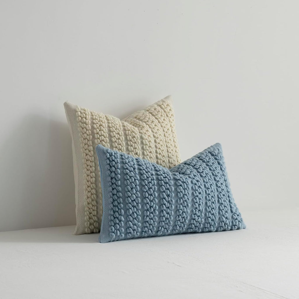 Wool Boucle Pillow Cover, Ivory