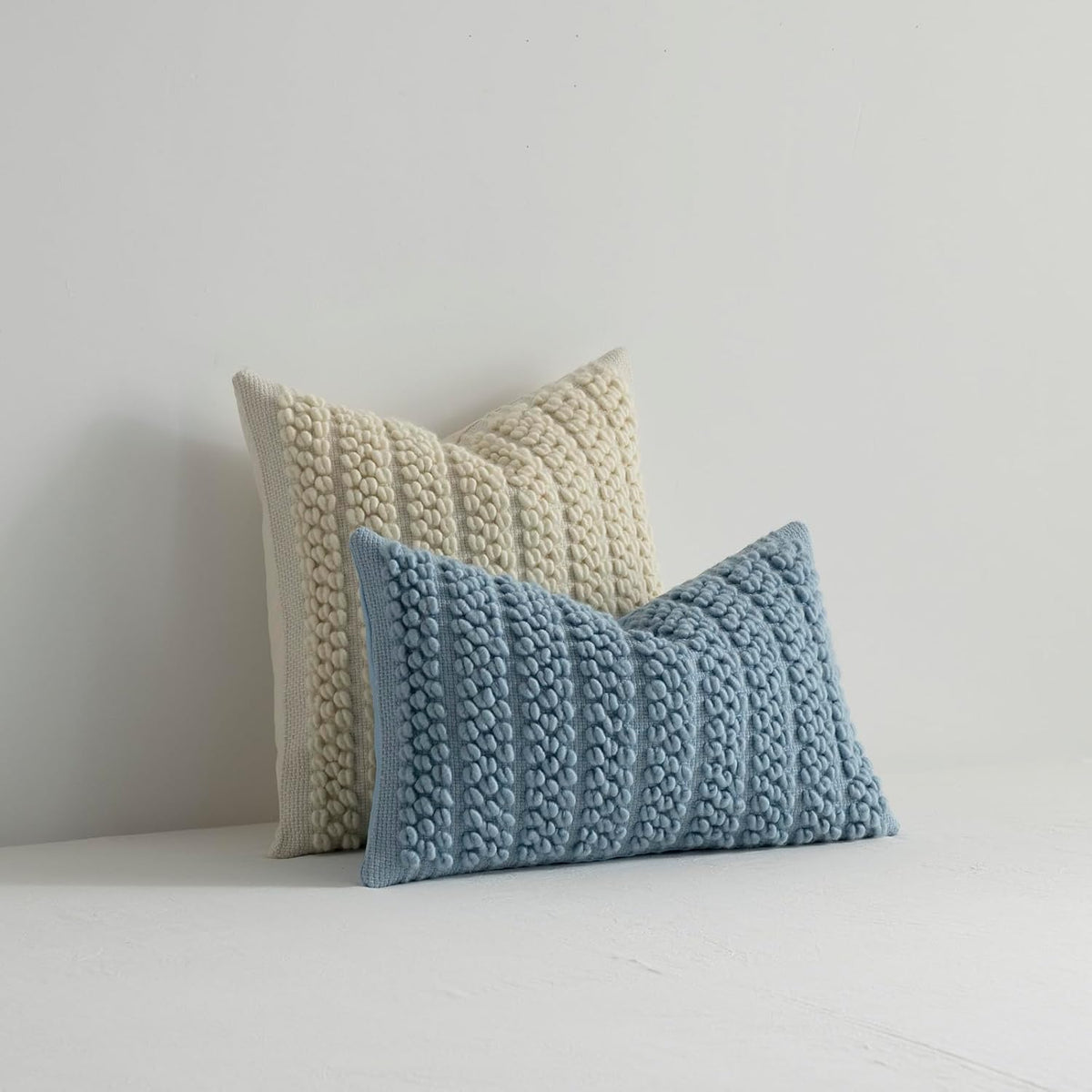 Wool Boucle Pillow Cover, Ivory