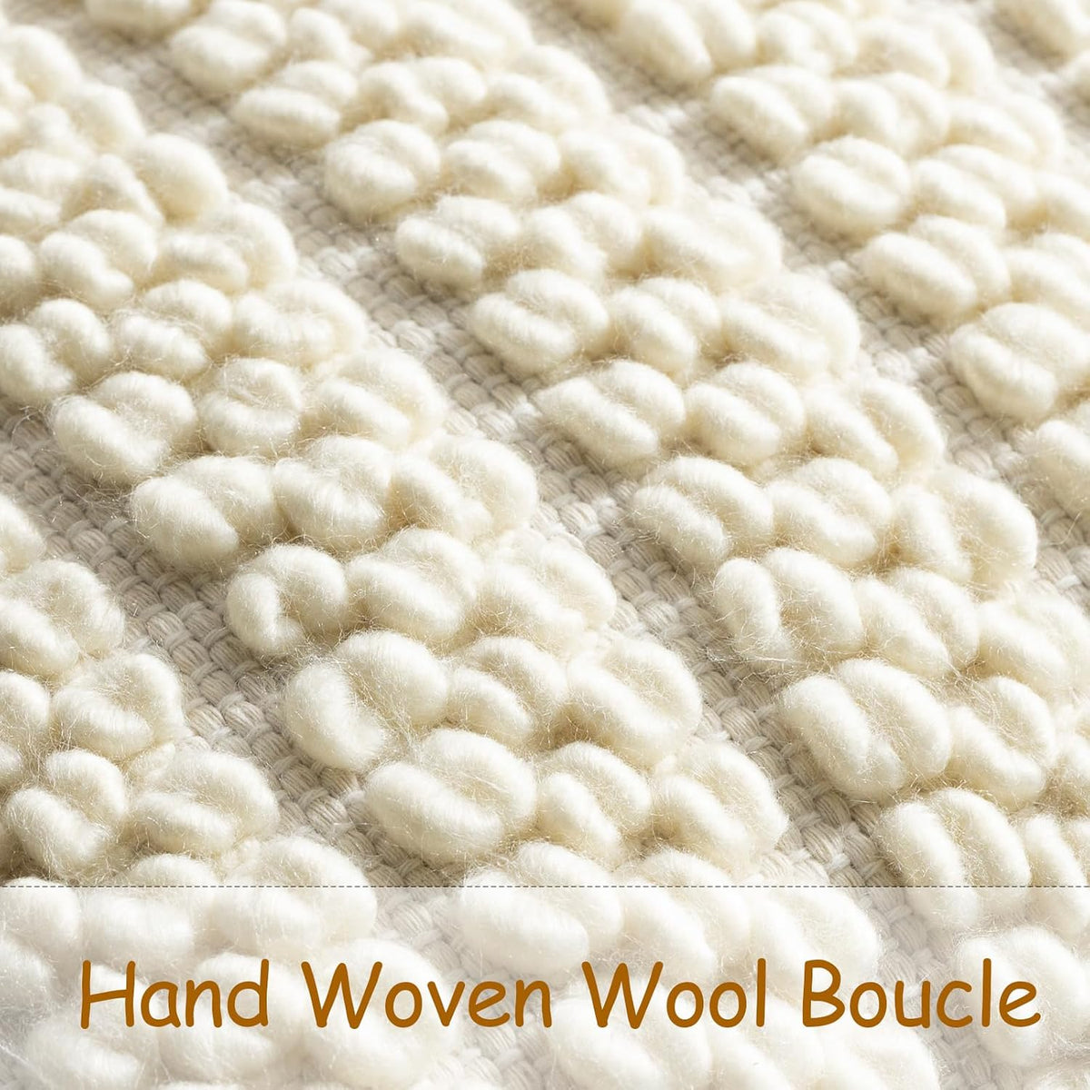 Wool Boucle Pillow Cover, Ivory