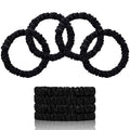 Mulberry Silk Scrunchies, Black, Set of Four