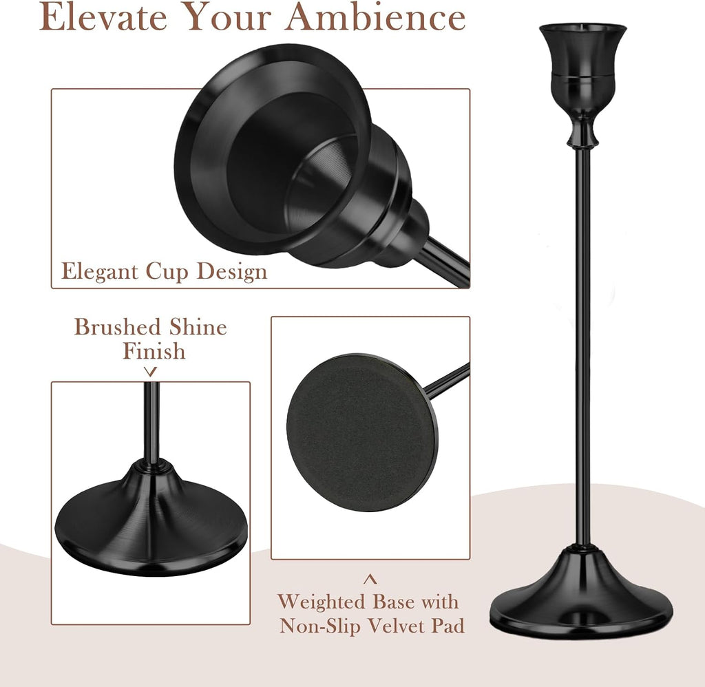 Weighted Taper Candlestick Set of Six