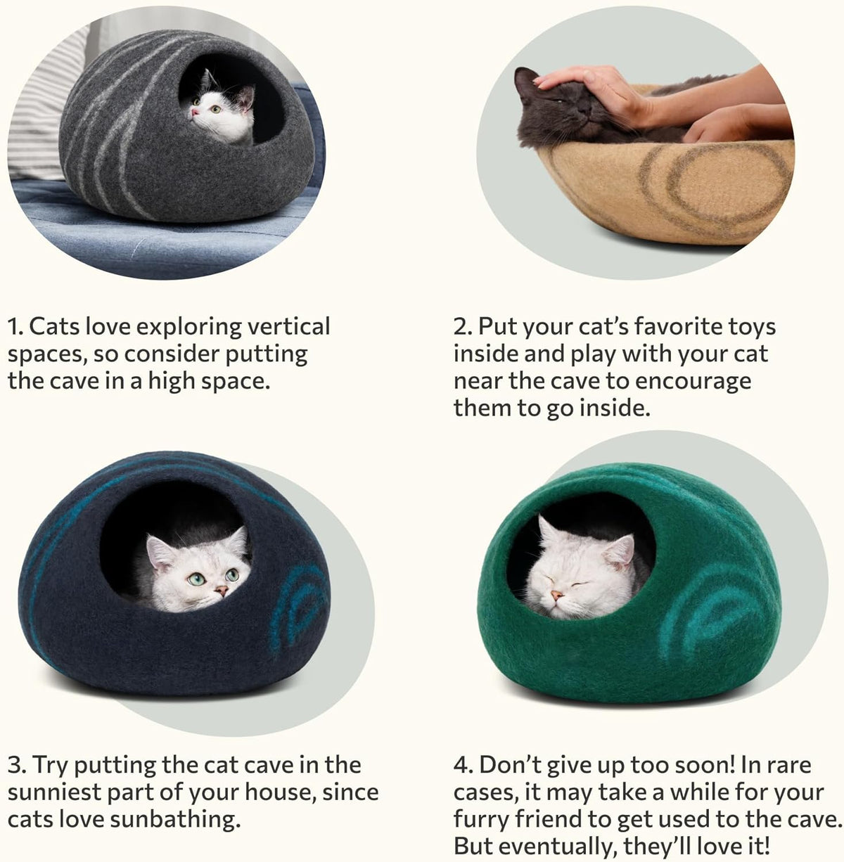 Merino Wool Cat Cave