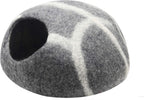 Natural Wool Cat House, Stone Grey