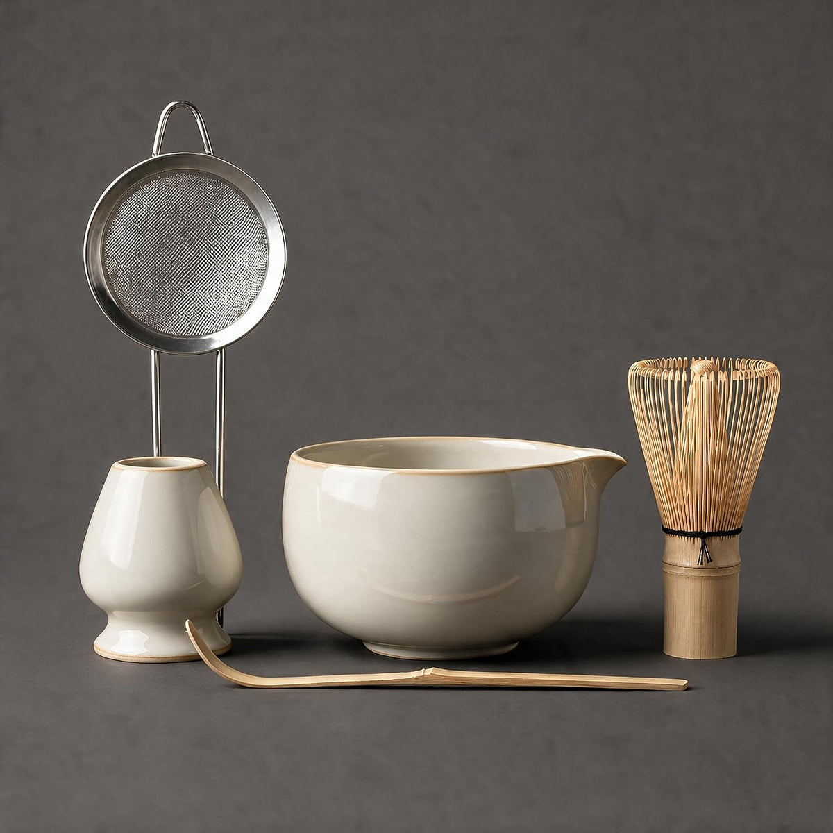 Ceramic Matcha Set with Bamboo Whisk