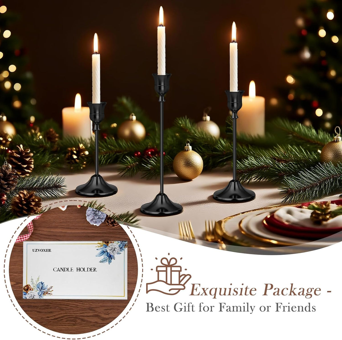 Weighted Taper Candlestick Set of Six