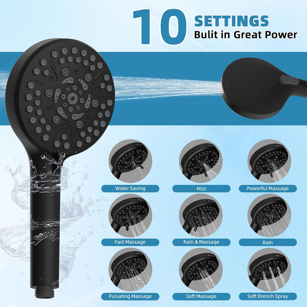 Filtered Rainfall Shower System, Matte Black
