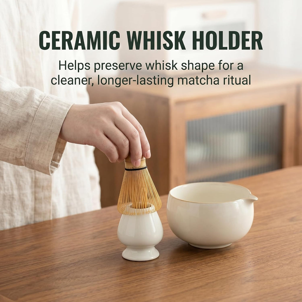 Ceramic Matcha Set with Bamboo Whisk