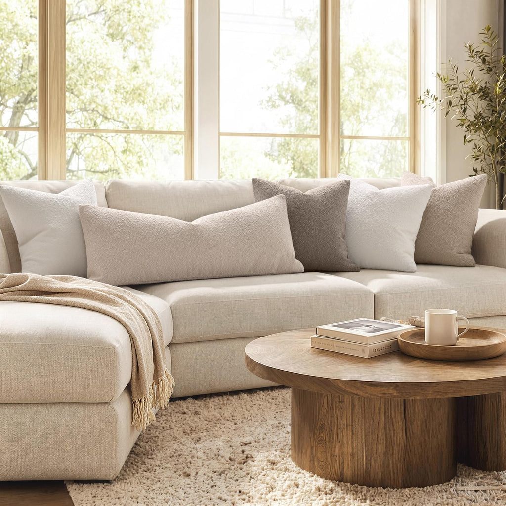 Textured Boucle Lumbar Pillow Cover
