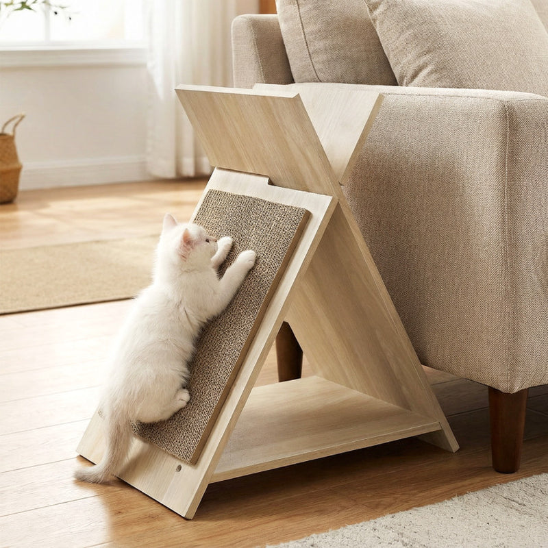 Wooden A-Frame Cat Scratcher