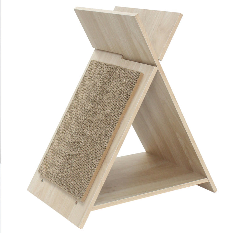 Wooden A-Frame Cat Scratcher