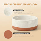 Raised Ceramic Pet Bowls, Acacia Wood