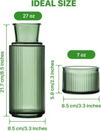 Fluted Glass Bedside Carafe Set